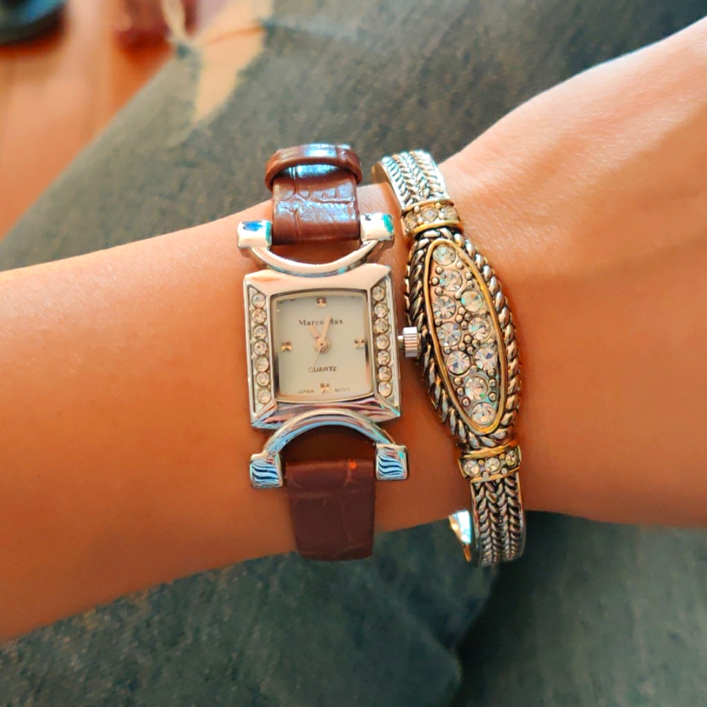 Faux Diamond Watch